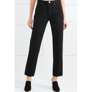 NEW Goldsign the Benefit High-Rise Relaxed Straight-Leg Black Denim Jeans 30